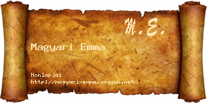 Magyari Emma névjegykártya